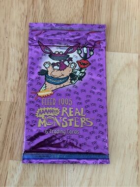 1995 Fleer Aaahh Real Monsters Trading Card Pack 6 Cards Sealed Nickelodeon 90s